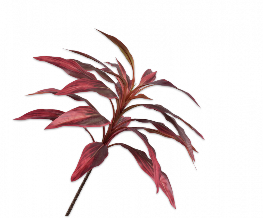 Cordyline tak 100 cm – zijden bloem rood 100 cm