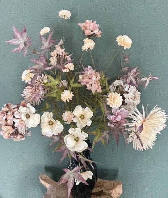 Zijden boeket Droomveld – zijden boeket roze/lila/paars/crème 90 cm