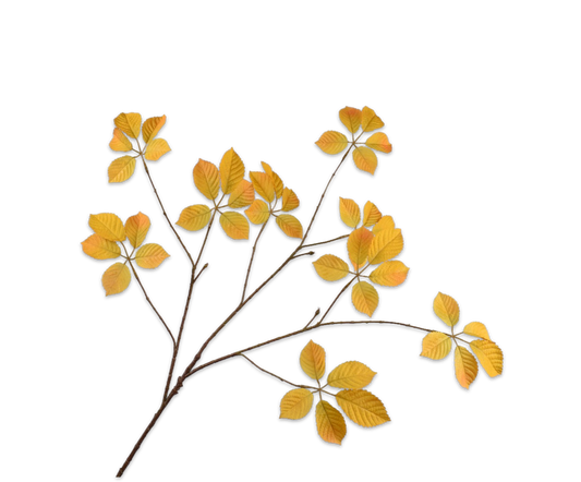 Bladtak geel – zijden bloem van Silk-ka, 103 cm
