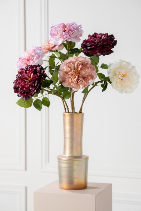 Roos bordeaux – zijden bloem 70 cm – afbeelding 2