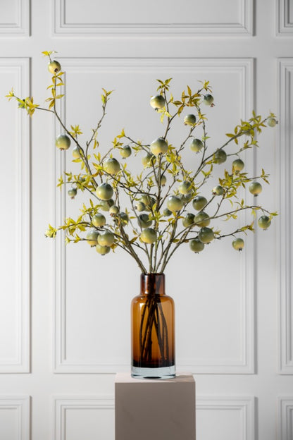 Granaatappel tak groen – zijden bloem 97 cm – afbeelding 2