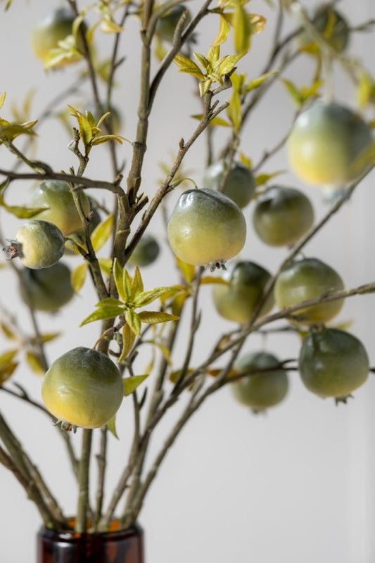 Granaatappel tak groen – zijden bloem 97 cm – afbeelding 3