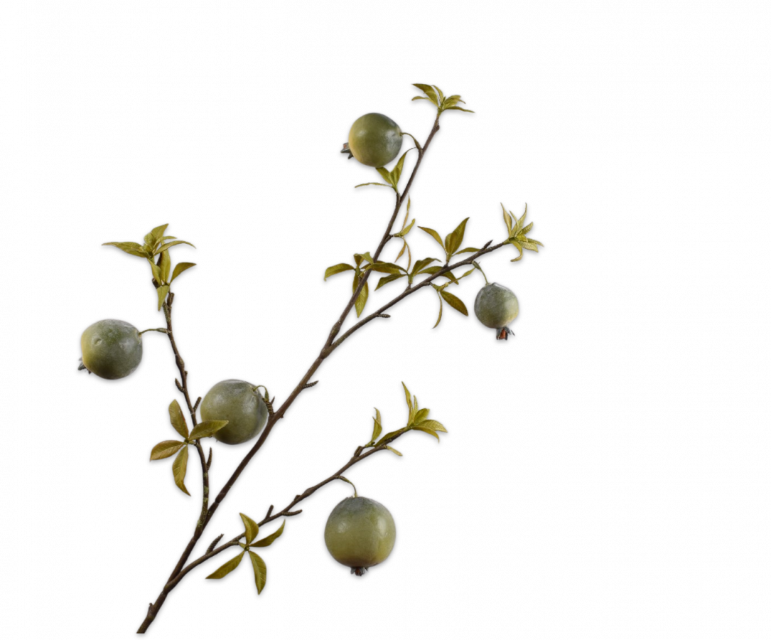 Granaatappel tak groen – zijden bloem 97 cm