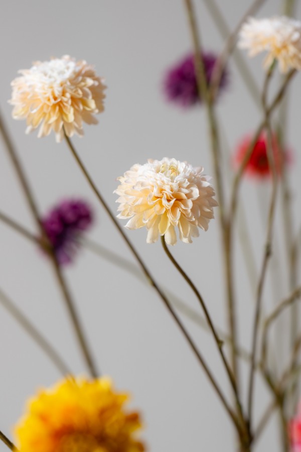 Dahlia tak creme – zijden bloem 90 cm – afbeelding 3