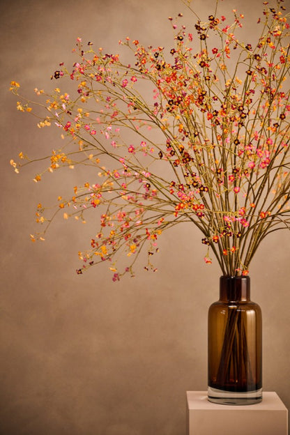 Vergeetmeniet tak rood/oranje – zijden bloem 132 cm – afbeelding 2