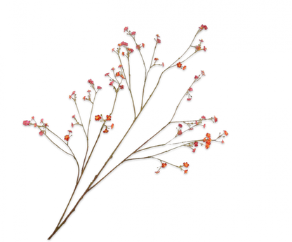 Vergeetmeniet tak rood/oranje – zijden bloem 132 cm