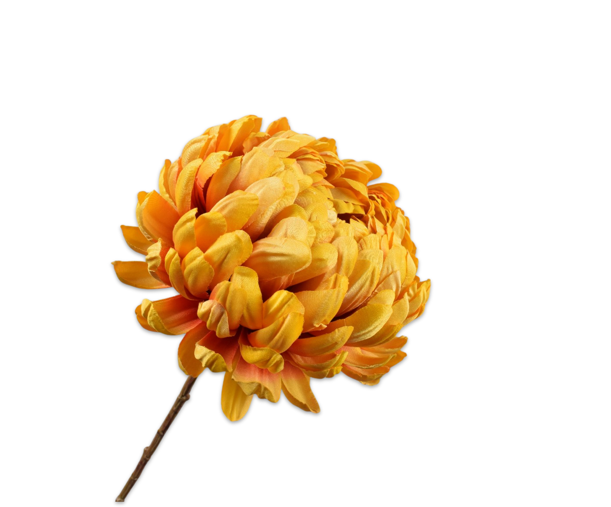 Chrysant tak geel – zijden bloem van Silk-ka, 76 cm