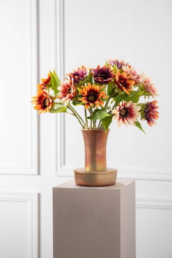 Zonnebloem paars – zijden bloem 46 cm – afbeelding 2