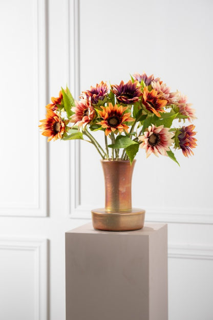 Zonnebloem paars – zijden bloem 46 cm – afbeelding 2