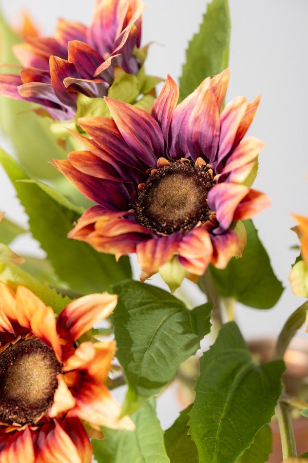 Zonnebloem paars – zijden bloem 46 cm – afbeelding 3