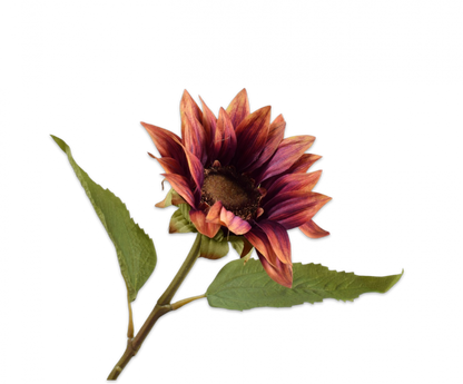 Zonnebloem paars – zijden bloem 46 cm