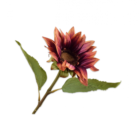 Zonnebloem paars – zijden bloem 46 cm