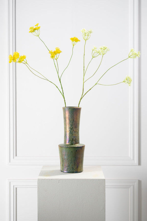 Dille tak geel – zijden bloem 83 cm – afbeelding 2