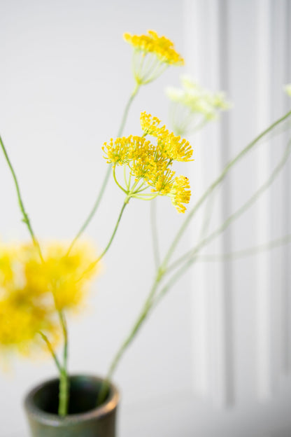 Dille tak geel – zijden bloem 83 cm – afbeelding 3