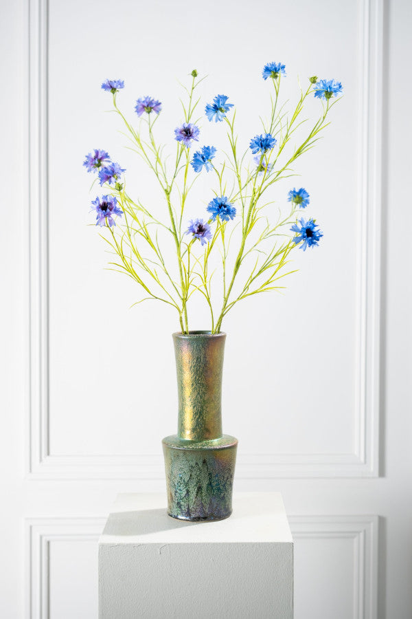 Korenbloem tak blauw – zijden bloem 92 cm – afbeelding 2