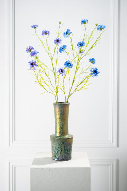 Korenbloem tak blauw – zijden bloem 92 cm – afbeelding 2