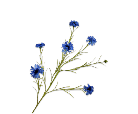 Korenbloem tak blauw – zijden bloem 92 cm