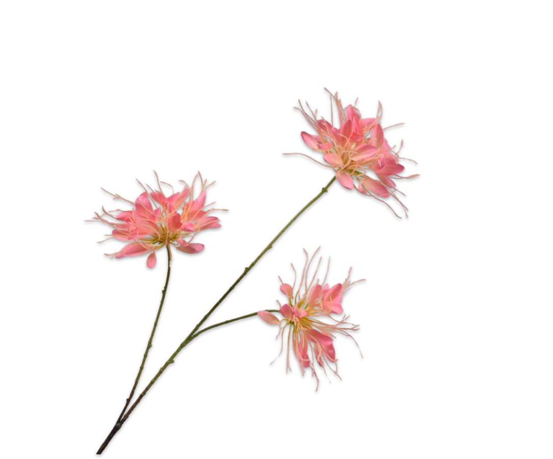 Kamperfoelie tak oranje/roze – zijden bloem 94 cm