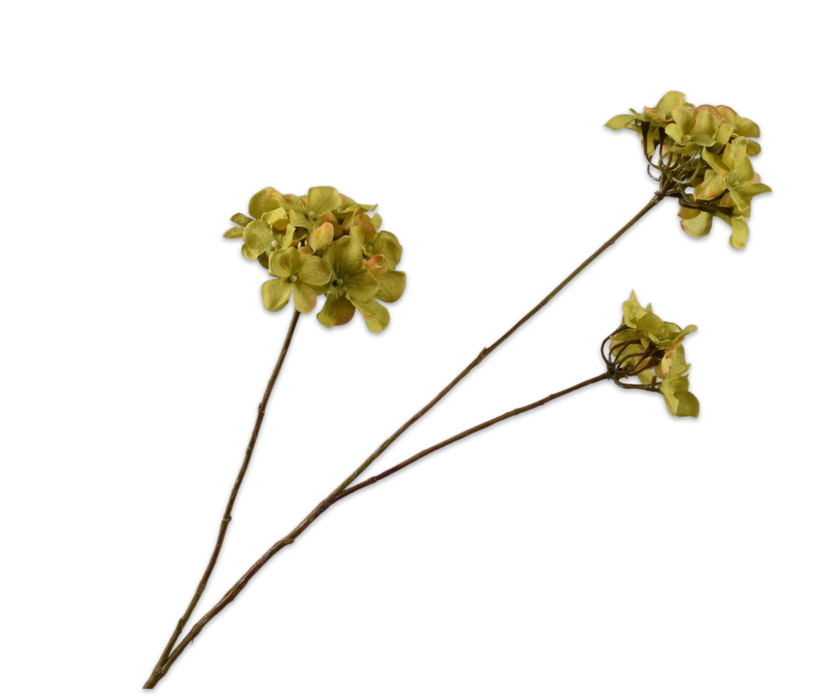 Hortensia tak groen – zijden bloem van Silk-ka, 85 cm