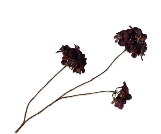 Hortensia tak bordeaux – zijden bloem van Silk-ka, 85 cm