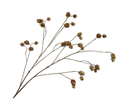 Hop tak bruin/groen – zijden bloem van Silk-ka, 109 cm