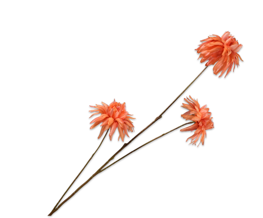 Chrysant tak oranje – zijden bloem van Silk-ka, 104 cm