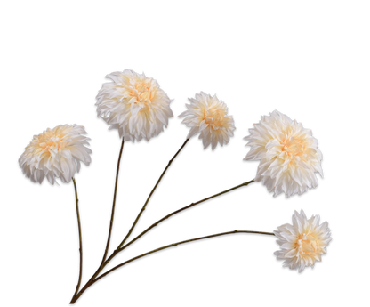 Dahlia tak creme 90 cm real touch zijden bloem Silk-ka
