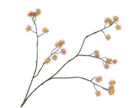 Distel tak goud/oranje – zijden bloem van Silk-ka, 101 cm