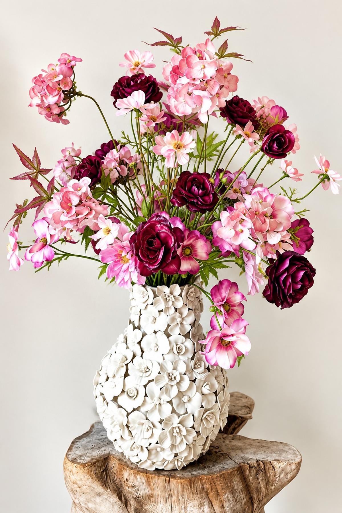 Zijden bloemen boeket van De Bloementuin Meppel