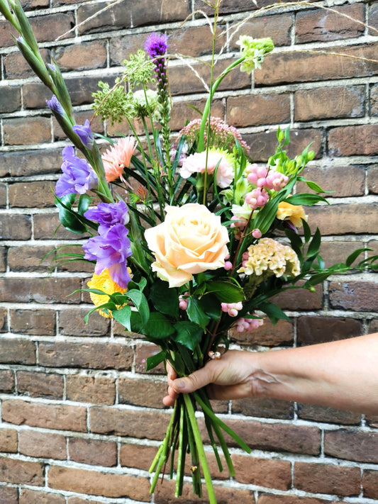 Losgebonden boeket pastel – vers boeket pastel, bloemist De Bloementuin Meppel