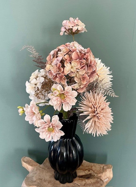 Zijden boeket Herfstglim – zijden boeket roze/lila/glitter/crème 60 cm