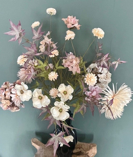 Zijden boeket Droomveld – zijden boeket roze/lila/paars/crème 90 cm