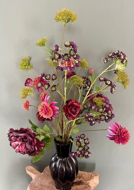 Zijden boeket Herfstpracht – zijden boeket roze/lila/paars/groen 90 cm